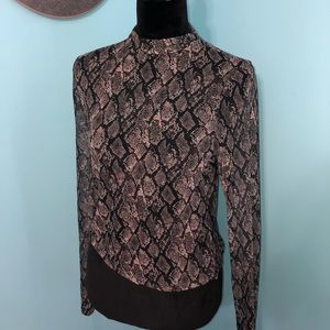 Wild fable snake skin top